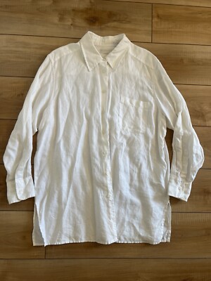 Chemise Liz Claiborne Femme M - Manches Longues Bleu Rayé - Coton Stretch