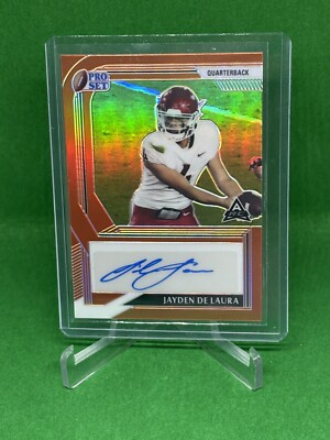 Jayden de Laura 2022 Leaf Pro Set Metal Orange Prizm auto /10 Arizona Wildcats