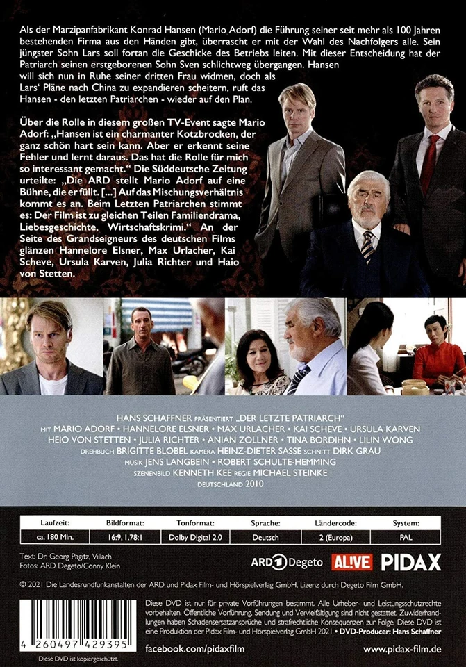 Der letzte Patriarch - Der kompl. Zweiteiler DVD Mario Adorf, Hannelore Elsner - Bild 2 von 4