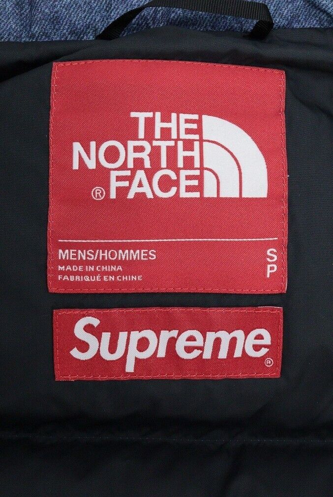 Supreme X THE NORTH FACE Bleached Denim Print Nuptse Jacket Supreme X THE NORTH FACE Bleached Denim Print Nuptse Jacket