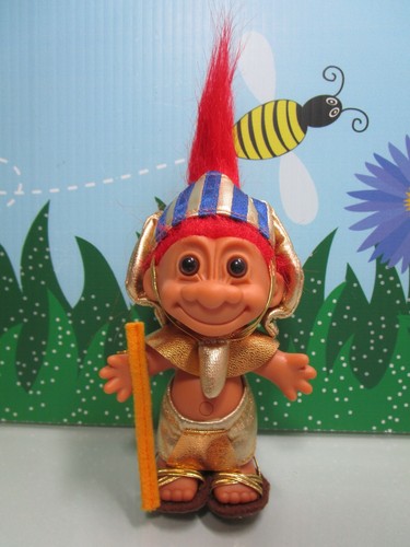 EGYPTIAN TUT PHARAOH - 5" Russ Troll Doll - Red Hair - Complete - 第 1/9 張圖片