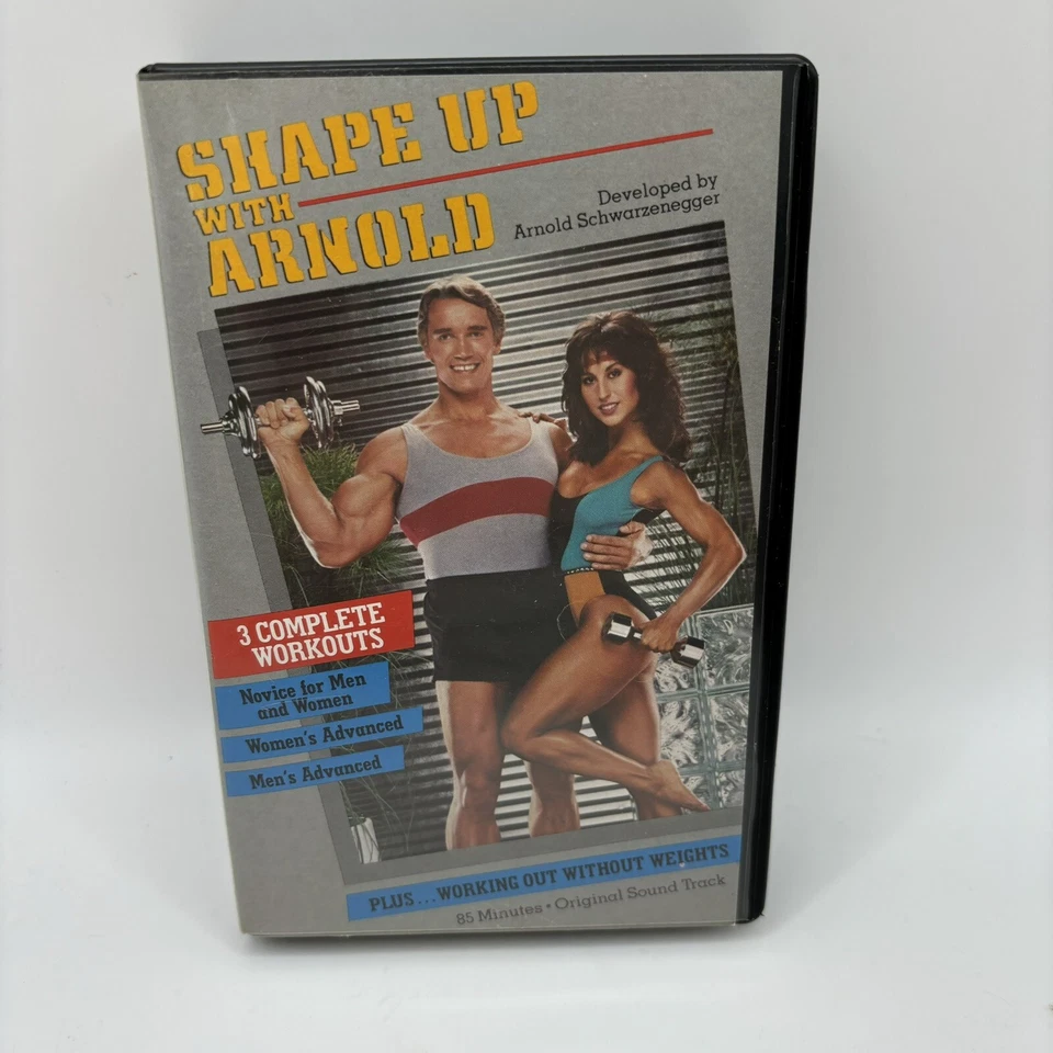 Vintage Shape Up With Arnold Schwarzenegger Betamax Tape With Original Manual Foto 2 de 4