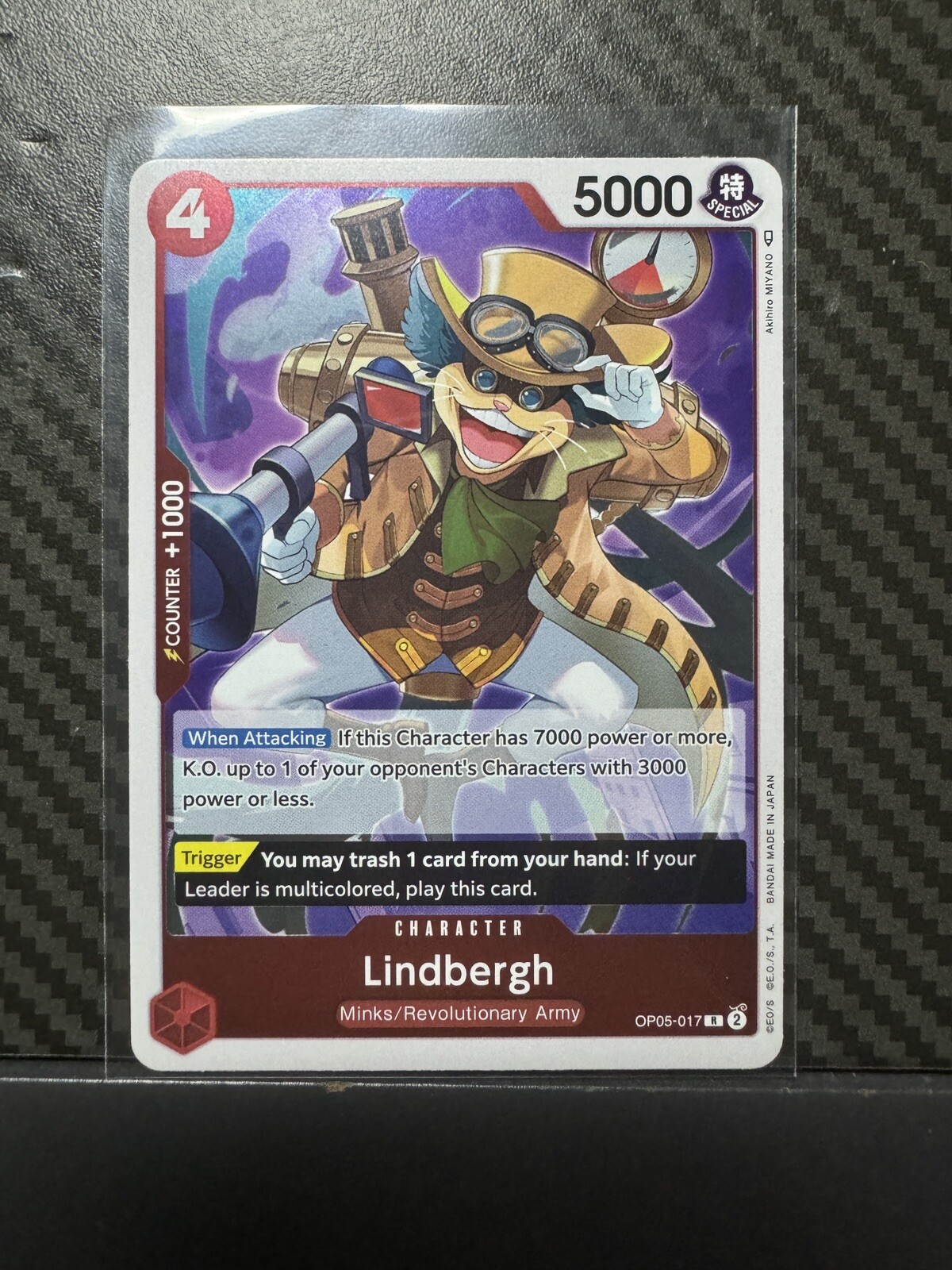 Lindbergh OP05-017 R Awakening of the New Era One Piece Card TCG English