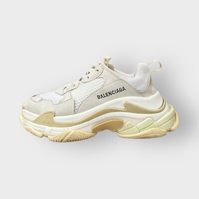 BALENCIAGA Men Sneakers Triple S White 25cm Size EU 38 / US 8 BALENCIAGA Men Sneakers Triple S White 25cm Size EU 38 / US  main image 3