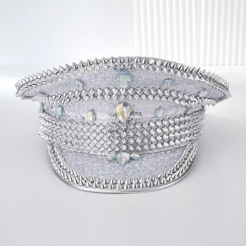Festival Captain Hat Adjustable Burning Man Festival Burning Man Rhinestone - Picture 14 of 23