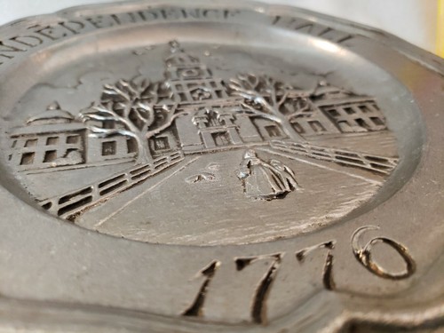 Independence Hall 1776 Pewter Plate Great Moments American History SEXTON USA 73 - Picture 6 of 6