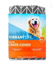 Vibrant Life Dog Crate Cover - 42" Length NEW