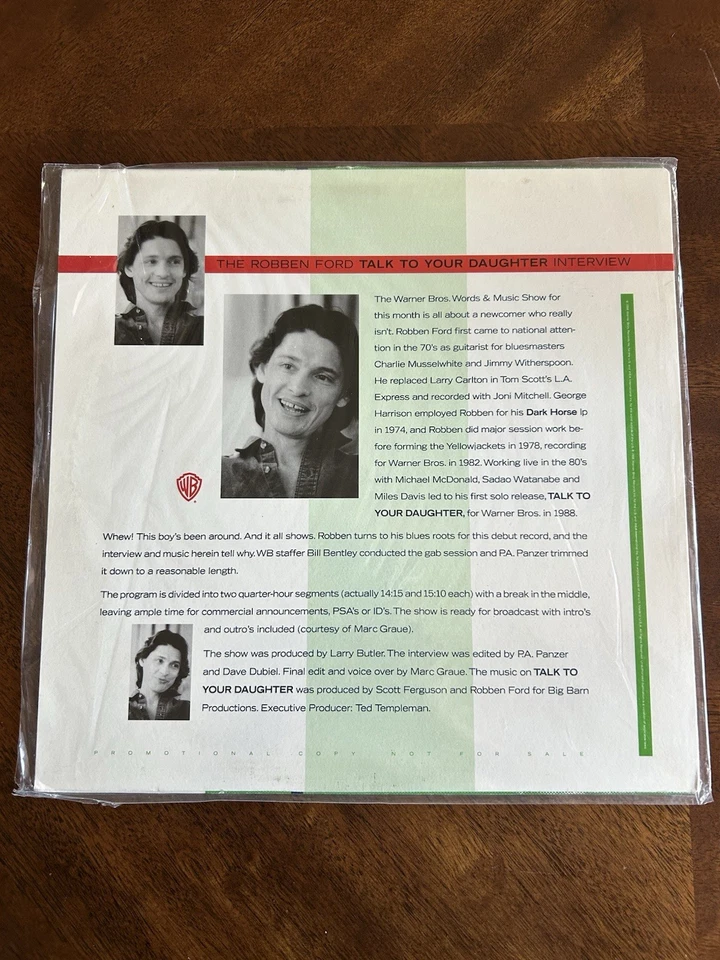 Robben Ford “Words And Music” LP/Vinyl - Image 2 of 4