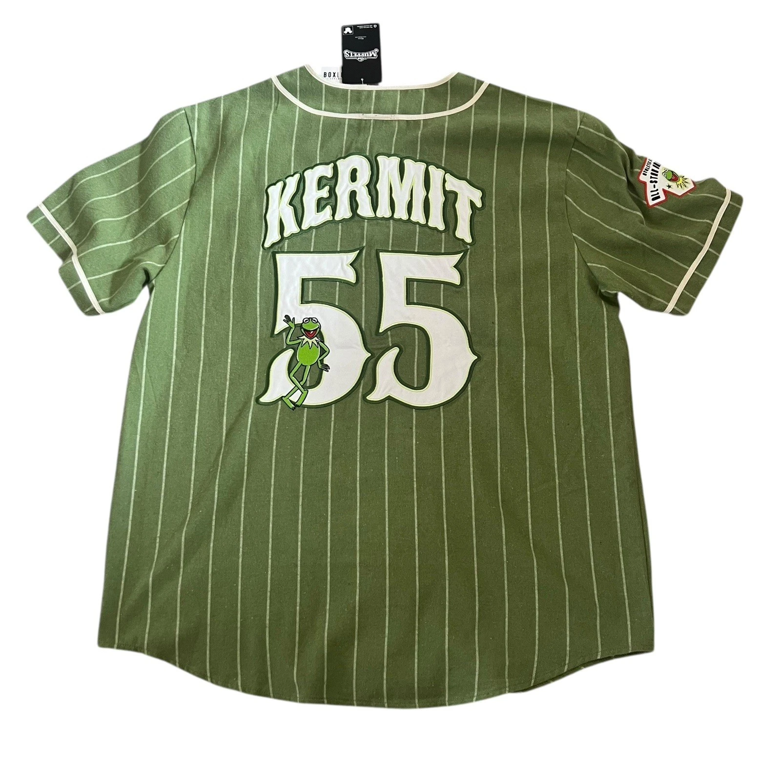 The Muppets Kermit Striped Baseball Jersey