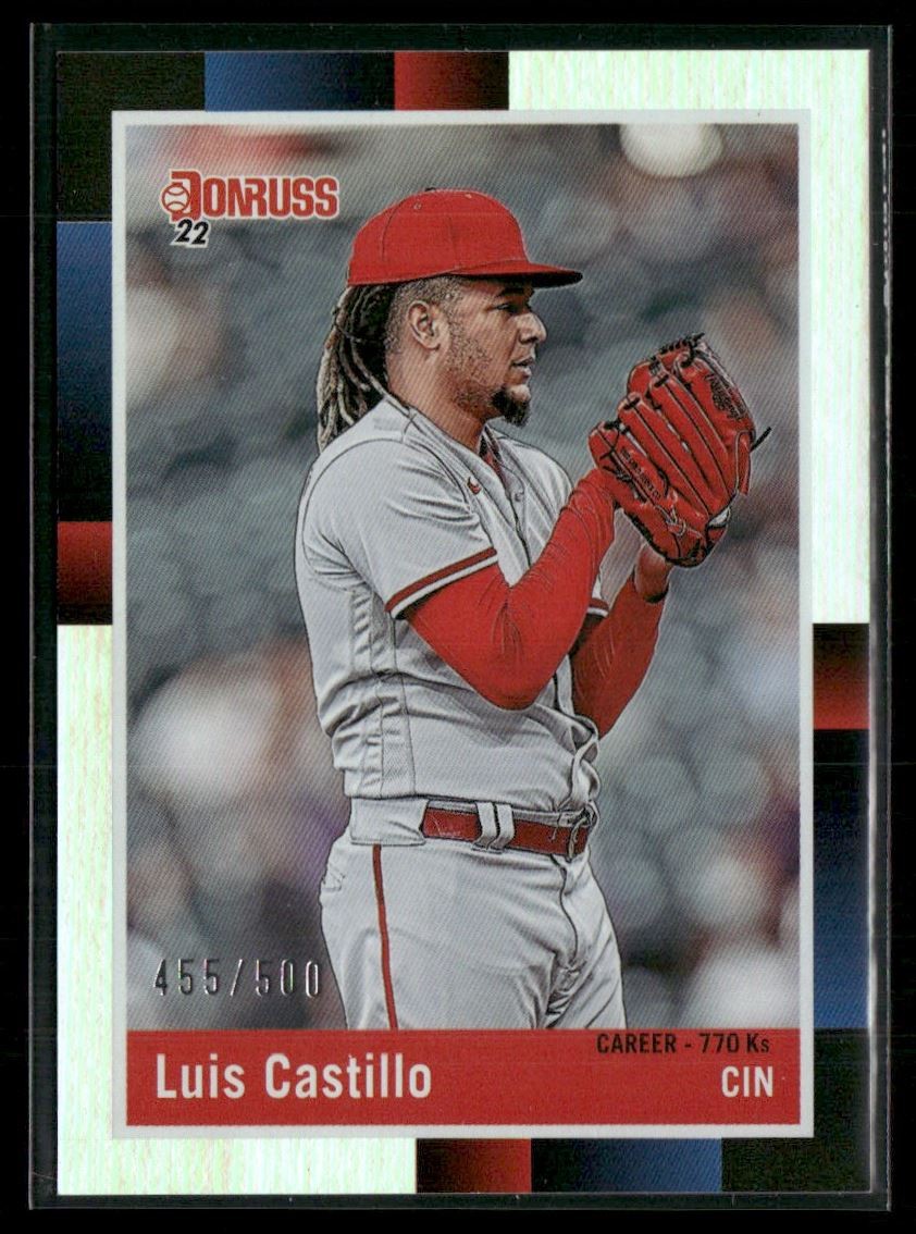Luis Castillo 455/500 2022 Donruss Career Stat Line Cincinnati Reds #253