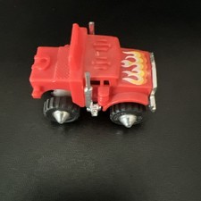 1982 LJN Stunt Riders Red Semi Pull Back Friction Racer 2" Works