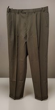 Chaps Ralph Lauren Wool Dress Slacks Men’s 36X32 Tan Pleated Cuffed Lined