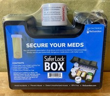 Safer Lock Box Secure Medicine Box with 4-Digit Combination Lock NEW SEALED