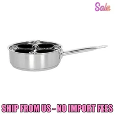 Demeyere Resto Four-Cup Egg Poacher Set 18 cm, 18/10 Stainless Steel, silver