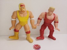 LOT OF 2 WWE WRESTLERS HULK HOGAN IVAN DRAGO SOFT VINYL JUMBO SIZE SOFUBI RARE