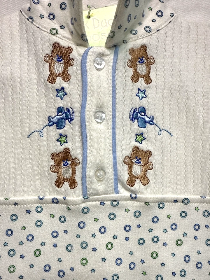 NUEVO CON ETIQUETAS Pato Pato Ganso Oso de Peluche Aeropuerto Conjunto de Manta y Vestido con Capucha, Recién Nacido 7-13 lb Foto 3 de 4