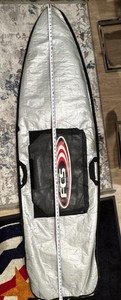 FCS Surfboard Travel Bag 7”Longboard | Padded | Silver/Black | Used