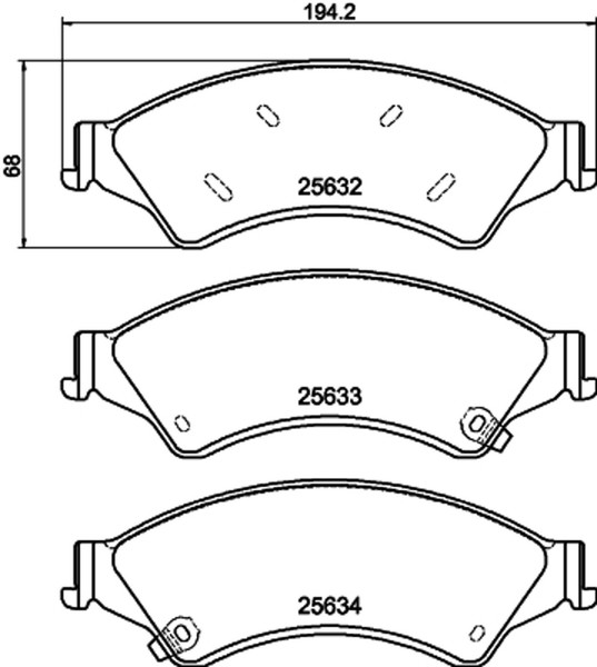 Hella Pagid Bremsbelagsatz Scheibenbremse 8DB 355 020-781 FüR Ford Ranger TKE VW-image