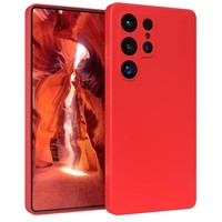HandyhüLle FüR Samsung Galaxy S25 Ultra Silikon Back Cover Schutz Handy Case Rot