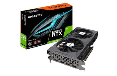 8GB Gigabyte RTX 3060 TI OC PCI-E 4.0 x16 Card GV-N306TEAGLE-OC-8GD