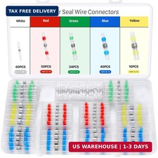 YNZDRWA 200PCS Solder Seal Wire Connectors Kit, Upgraded Heat Shrink Butt Wire C