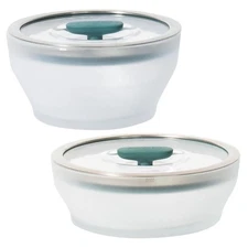 Anyday 4-Pc Microwave Cookware & Glass Food Storage Set with Glass Lids | Med...