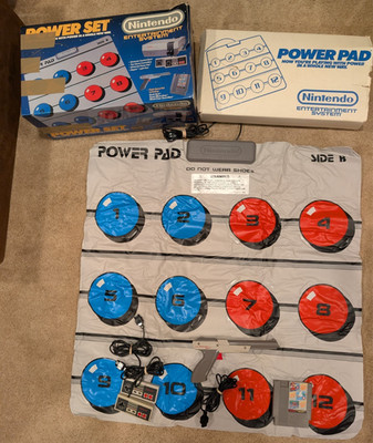 Nintendo NES-001 Power Set Pad Controllers Zapper Game in Box NO CONSOLE TESTED