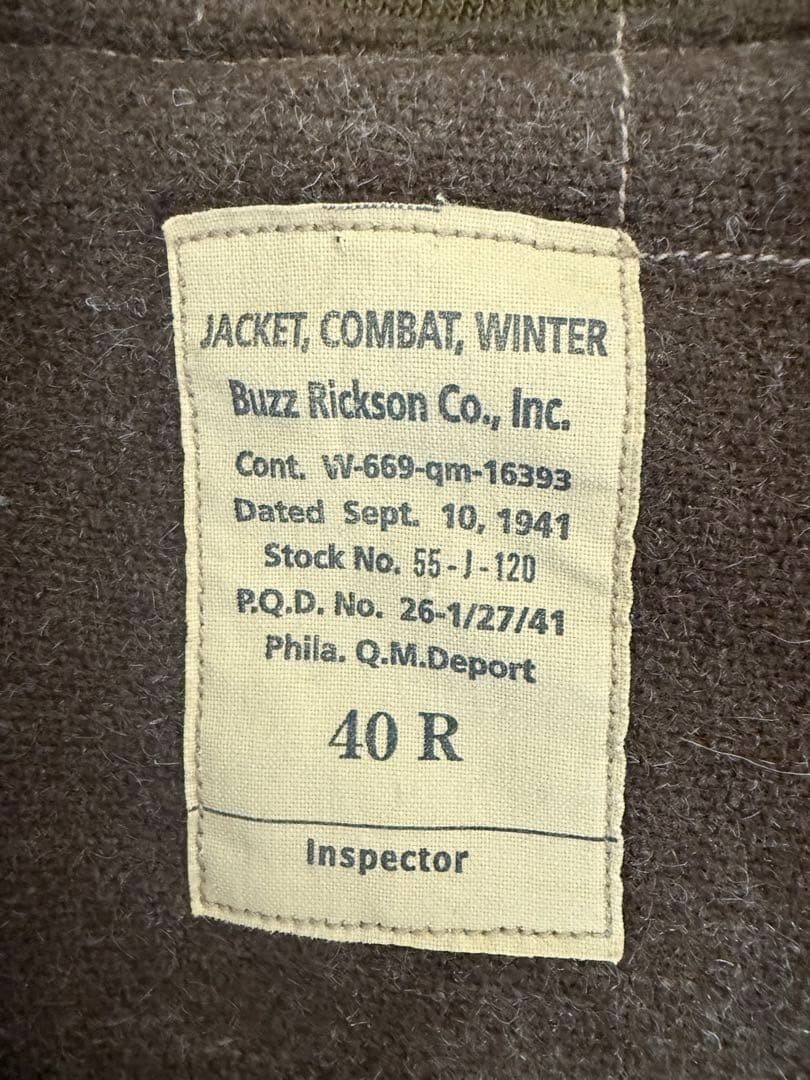 Buzz Rickson's Tanker Jacket Initial Size 40 Men'… - image 6