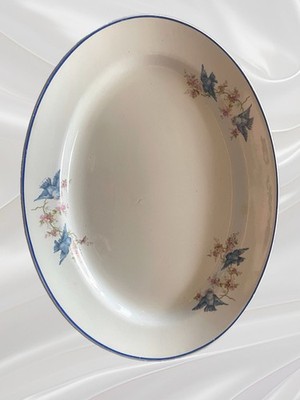 Rare Antique Smith Phillips Blue Bird Platter