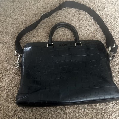 COACH Beckett Portfolio Brief Briefcase Crocodile Leather 72970
