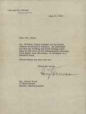 HARRY S TRUMAN - TYPED LETTER SIGNED 05/12/1949