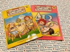 Raggedy Ann Andy Coloring Book Set 2 Volumes Vintage 20 Years Old US