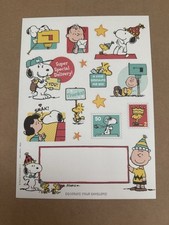 Charles M Schulz Peanuts Snoopy  Friends Sticker Sheet Large Format Hallmark
