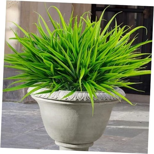 Bundles Artificial Outdoor Plants UV Resistant Fake Grass Plants Faux 12 Green