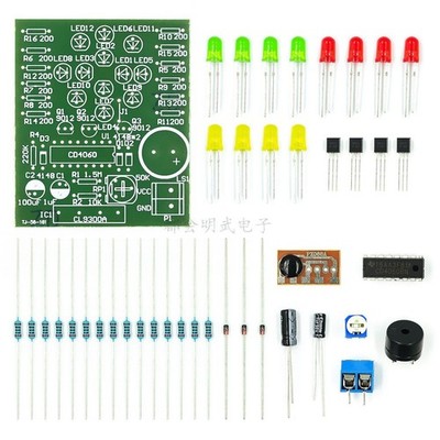 Soldering Practice CD4060 SMT Music Circuit Board LED Electronic Project DIY Kit