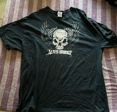 Alter Bridge skull & wings graphic band tee (black, 100% cotton)