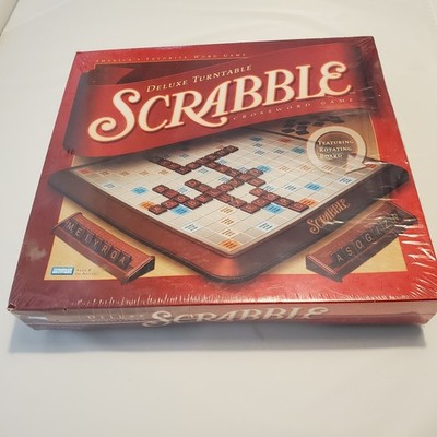 SEALED BRAND NEW Scrabble Deluxe Turntable Crossword Game Parker Bros 2001 Game