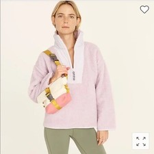 J Crew Teddy sherpa half-zip sweatshirt