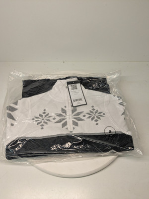 Nils 6018 Quinlan 1/4 Zip Sweater, Black/White/Sil, Size Small
