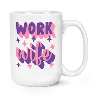 Arbeit Ehefrau 426Ml Groß Becher Tasse Liebe Scherz Weiß Tag Geburtstag Lustig