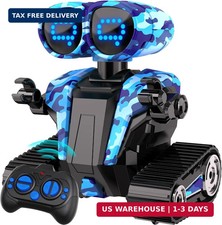 MindPal Robot Toys Rechargeable RC Robots for Kids with LED Eyes Auto-Demonstrat