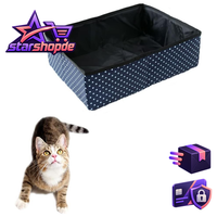 Faltbare Katzentoilette Tragbare Katzenklo FüR Katzen, Wasserdicht, Dauerhaft, E