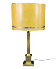 Ancienne Grande Lampe à Poser à Colonne - Style Néoclassique- Laiton Doré - #2