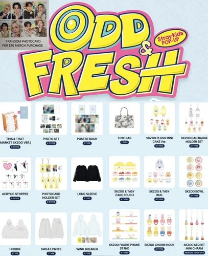 [OFFLINE] STRAY KIDS ODD&FRESH POP-UP STORE OFFICIAL MERCH LIST SKZ MD SKZOO - product listing photo