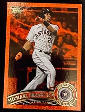 2021 Topps Archives - 2011 Topps Michael Brantley #276 Red Hot Foil  3/50