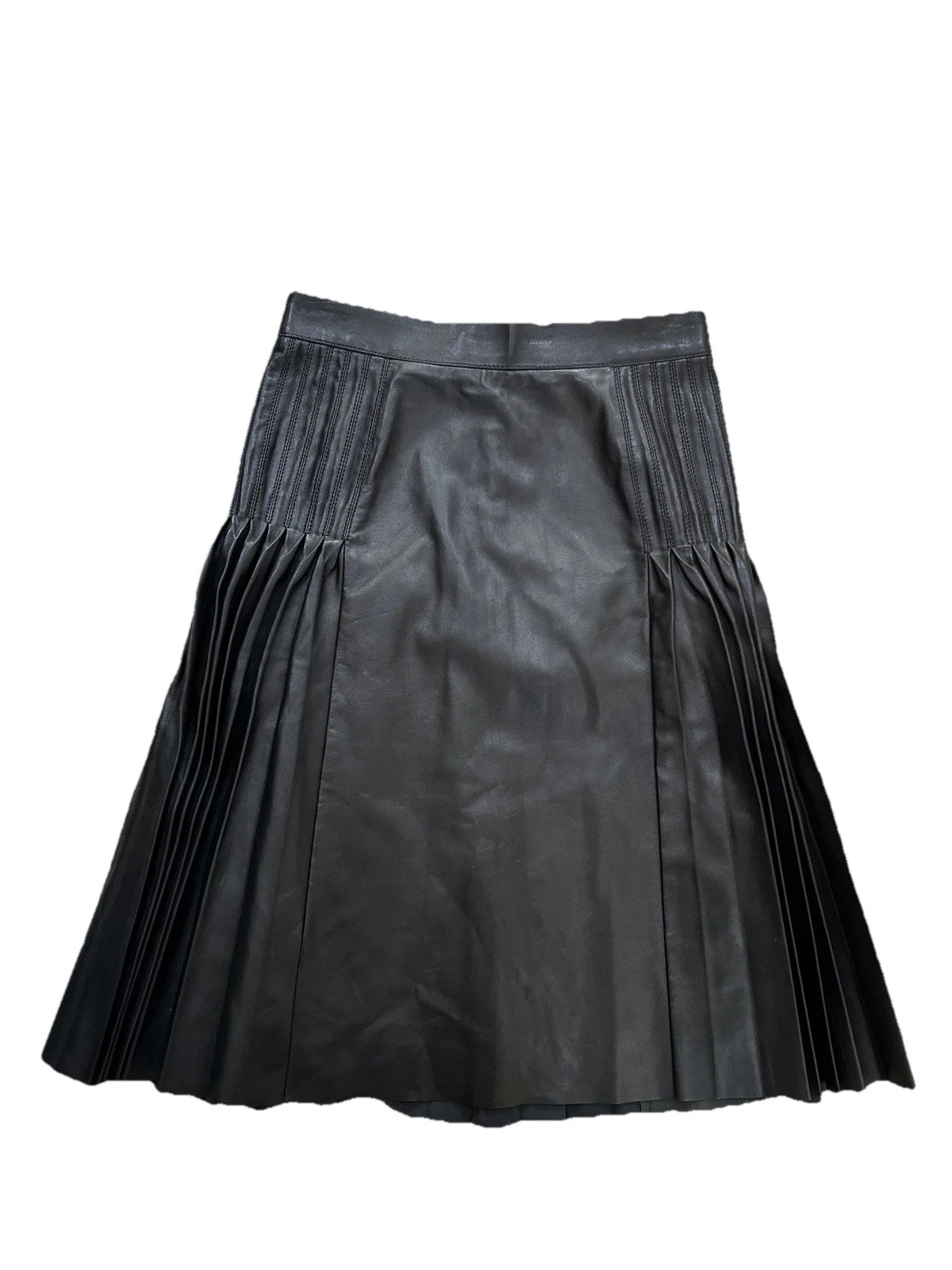 Givenchy — Givenchy Women’s Black Leather Lamb Skin Skirt Viscose Lined EU 38/US 4 $4,690