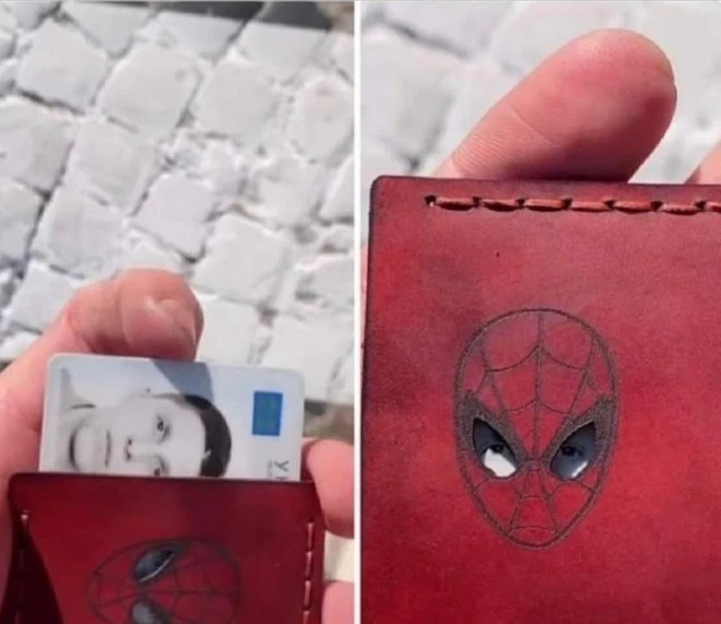 Тонкий Spiderman ID бумажник PU кожаный карты держатель чехол бумажник, супергерой маска подарок - Изображение 2 из 4