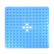 Tripumer Non-Slip Shower Mat 21"x21" Square Bathroom Tub Stall Mat Clear Blue
