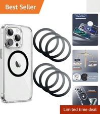 Lightweight 6-Pack Magnetic Ring Stickers for Phones - Universal Compatibility