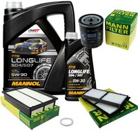 Mann Inspektionspaket 6L Mannol Longlife 5W-30 FüR Mazda 3 2.0 MZR 2.3 MPS